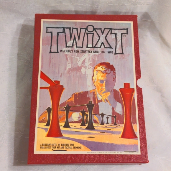 Vintage Twixt Bookshelf Board Game 3M 1962 Strategy Battle MCM Complete Mod Fun - Picture 1 of 12